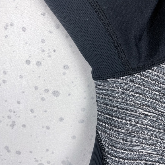 Calia Warm 1/4 Zip Pullover Graphite/Egret/Caviar (gray and black). Thumbholes. - Picture 11 of 12